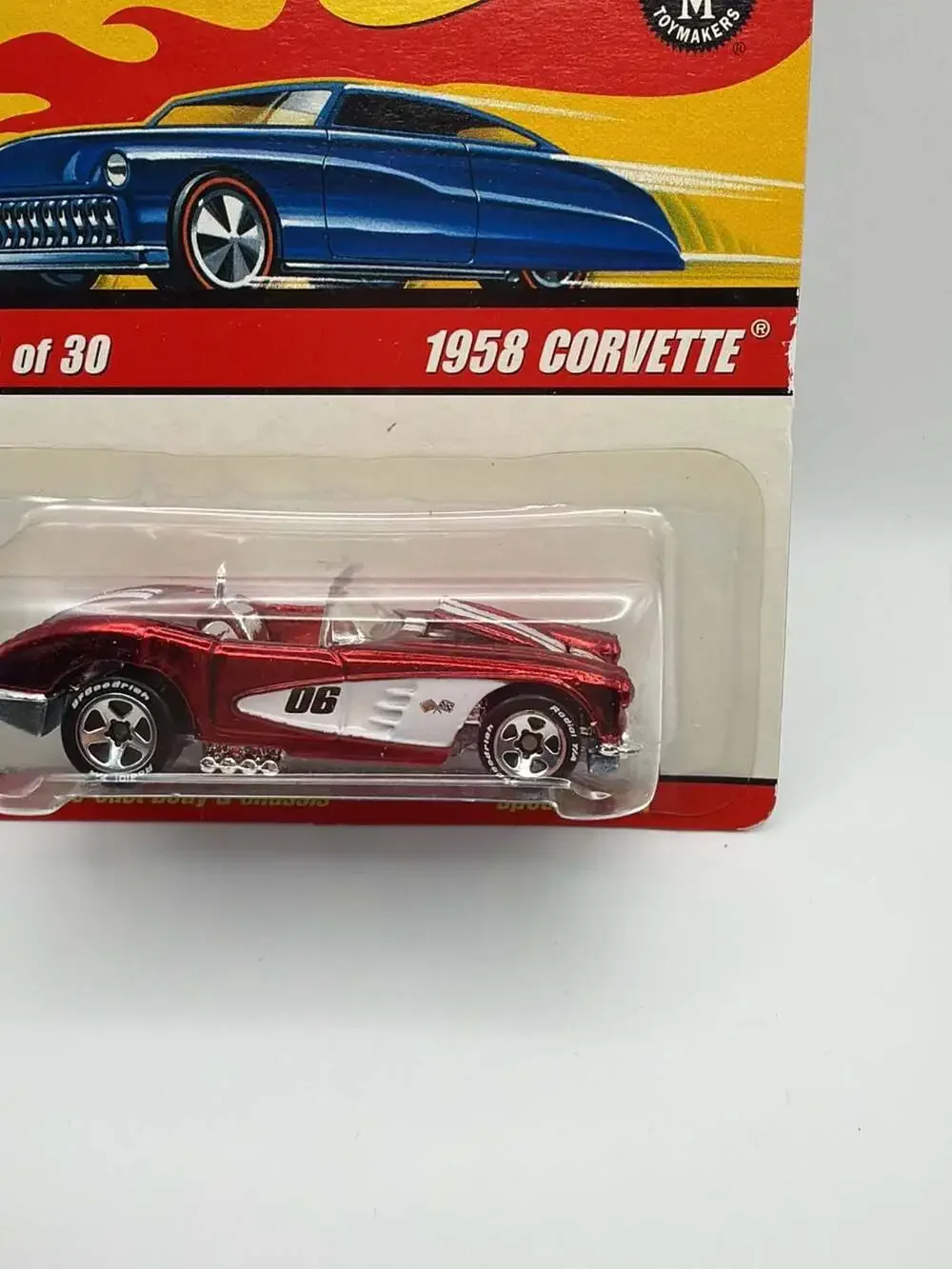 Hot Wheels Classics Series 2 #5 of 30 1958 Corvette Spectraflame Red Die-Cast Ca